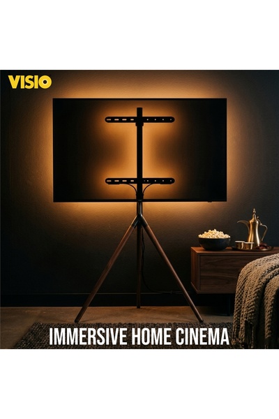 Visio حامل تلفزيون أرضي ثلاثي القوائم لشاشات من 23 إلى 55 بوصة مع زاوية 90 در...