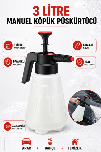 CONOCER Basınçlı Köpük Püskürtme Şişesi Pompası 3 Litre Dayanıklı Uzun Ömürlü...