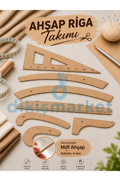 dikişmarket Riga Cetvel Takım (7 Parça)