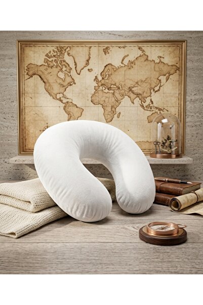 Kunzita Home مخده رقبة من المخمل الناعم - 30x25x10 سم