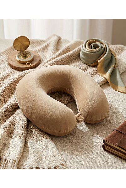 Kunzita Home Soft Velvet Neck Pillow - 30x25x10 cm