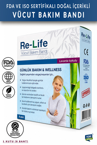 Relife Detoks Ayak Bandı 1 Kutu (8 BANT) Detox Bant