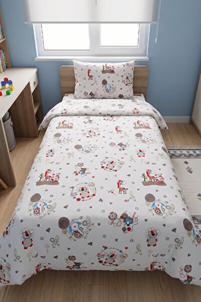 LaLiva Children's Duvet Cover Set with Single Elastic Sheet, Natural Healthy ...