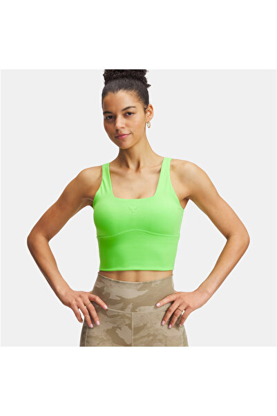 Under Armour PJT RCK Εφαρμοστό Σουτιέν-Τοπ 1389714-362 Λάιμ