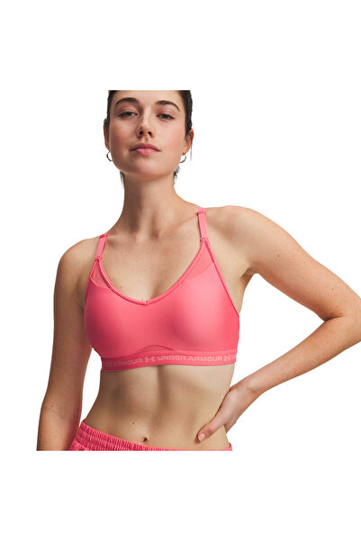 Under Armour Σουτιέν χαμηλού προφίλ με χιαστί πλάτη 1386424-600 Φούξια