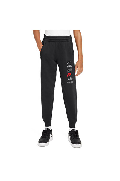 Nike K NSW CLUB FLC JGGR MLOGO HQ0973-010 Μαύρο