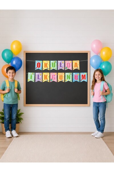 parti show Okulda İlk Günüm Kırlangıç Banner Süs 17*170 cm