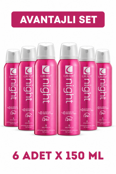 Caldion Night Women 150 ml Deo Spray 6 Adet