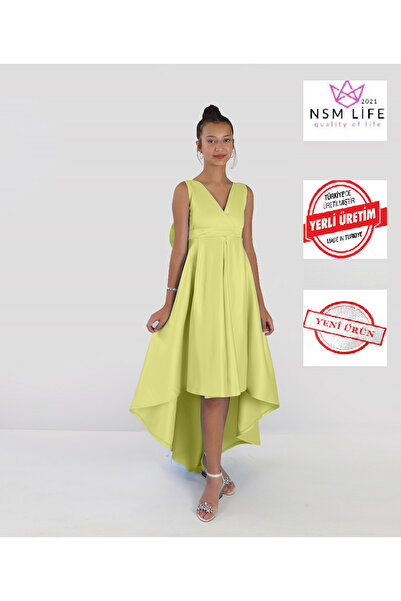 2021 NSM LİFE quality of life Rochie asimetrică GOLD pentru fete, rochie de a...