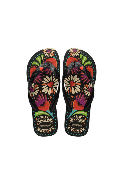 Havaianas Γυναικεία Σαγιονάρα Tropicana Vibes Χρώματος Μαύρο 4150745-0090
