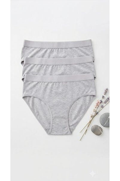 AZOSEV Gray Women's Cotton Panties 3-Pack