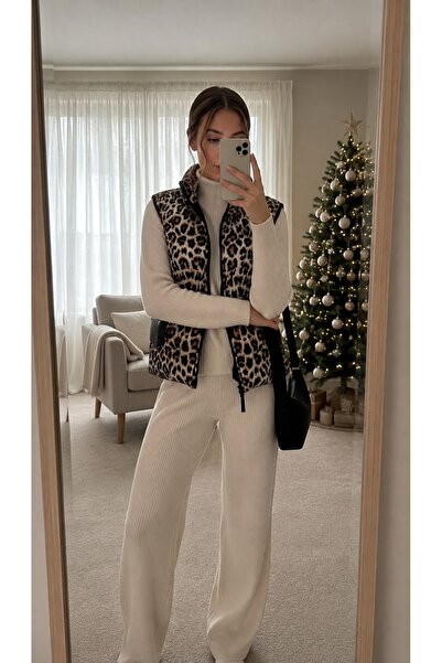 Generic Brand Quilted Vest - Leopard |   Vmf1785