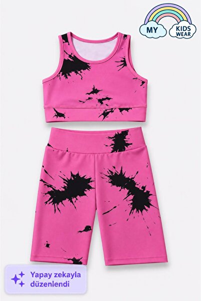 My Kids Wear Girl's Multi-Purpose Patterned Swimsuit & Sports Set 12433