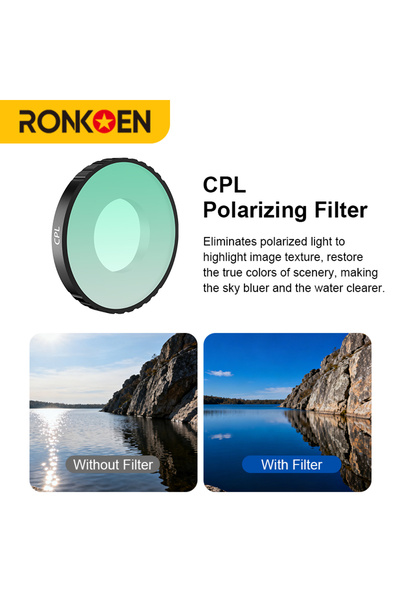 Choice5 CPL Ronkoen For Insta360 GO Ultra Filter Set UV CPL Black Mist ND8/16...