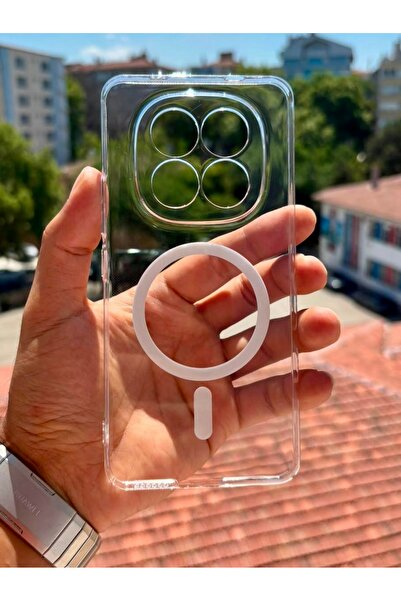 İtarz Redmi Note 15 Pro 4G ile Uyumlu Magsafe Mıknatıslı Şeffaf Sararmaz Prem...