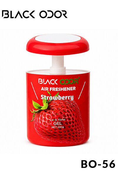 Black Odor BO-56Strawberry Gel Air Freshener 200g for Car, Home, Office & Bat...