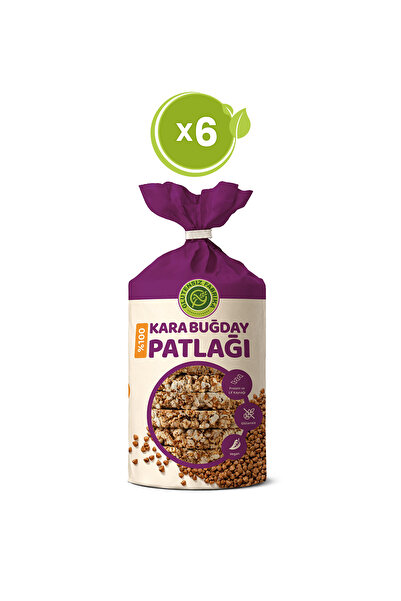 GLUTENSİZ FABRİKA Karabuğday Patlağı Sade 100 g x 6 Paket (Glütensiz & Vegan)