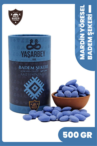 Yaşarbey Yöresel Mardin Mavi Badem Şekeri Çift Batırımlık 500 gr [günlük-taze...