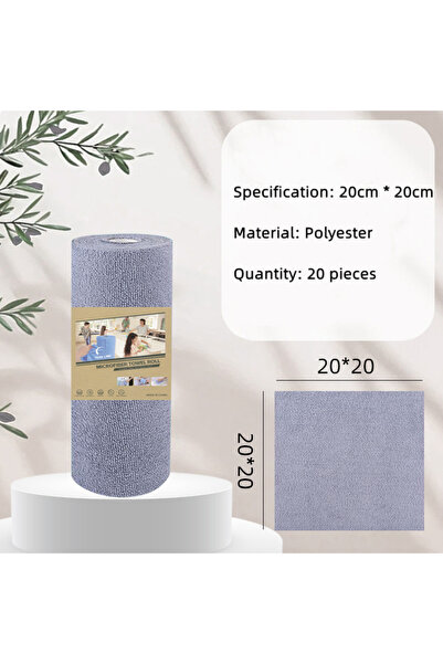Choice4 Small-grey 1Roll 20Sheets Reusable Microfiber Cleaning Wipes Househol...