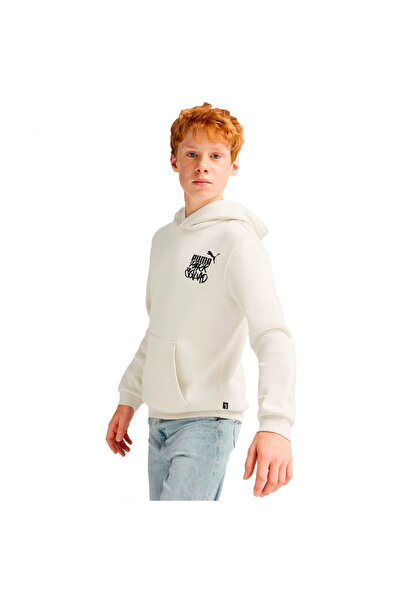 Puma ESS+ MID 90S HOODIE FL B 681877-87 Εκρού