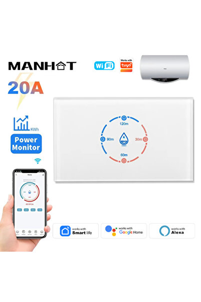 Choice 20A Smart Wifi Water Heater Boiler Touch Switch 4400W US Standard time...