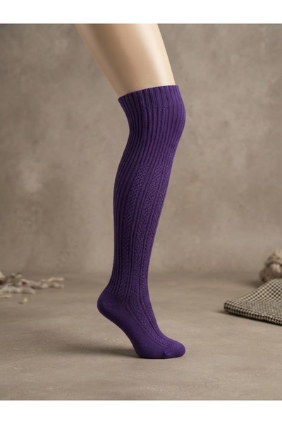 Fonem Women's Over-The-Knee Wool Socks Fo 8015 - 58% Wool Blend, Woven Fabric...