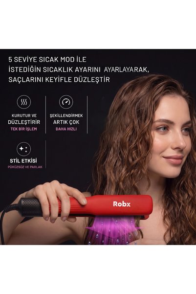 ROBX Islak Ve Kuru Lcd Ekran Sıcak Ve Soğuk Hava Üfleme Airstrait Saç Düzleştirici