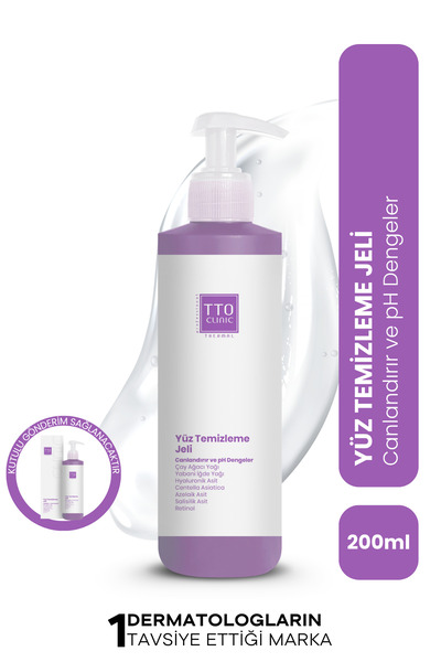 TTO Clinic Yüz Temizleme Jeli - Arındırıcı Günlük Temizlik 200 ml