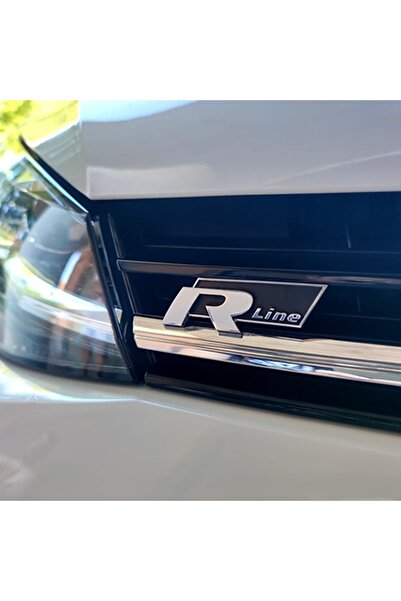 Genel Markalar Volkswagen R Line Ön Panjur Logosu Siyah Metal Arması - R Line...