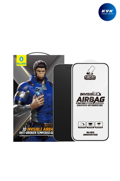 BLUEO 3D Airbag iPhone 16 Pro Max Uyumlu Kenar Darbelere Dirençli Tam Kavraya...