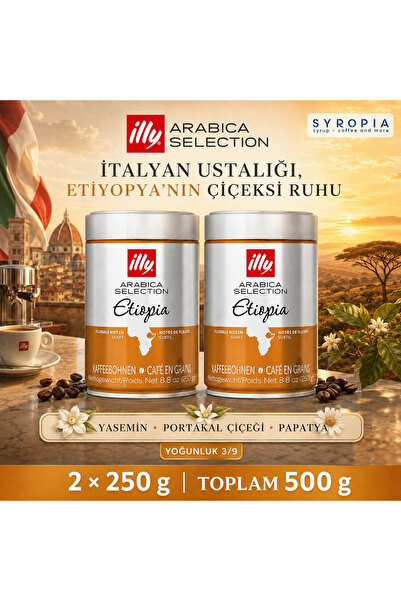 illy Arabica Selection Etiopia (Etiyopya) Çekirdek Kahve 2 x 250 g