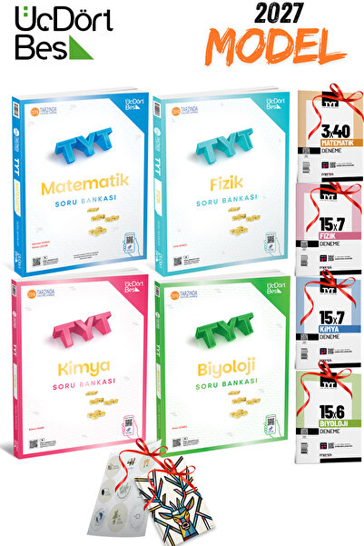 Üç Dört Beş Yayıncılık 2027 Model Üç Dört Beş Yayınları Tyt Matematik Tyt Fiz...
