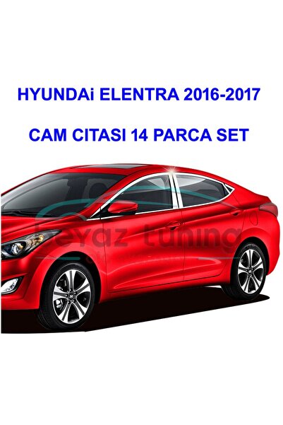 Universal Hyundai Elantra Cam Çıtası Kromu Komple Nikelajı 2016 Sonrası