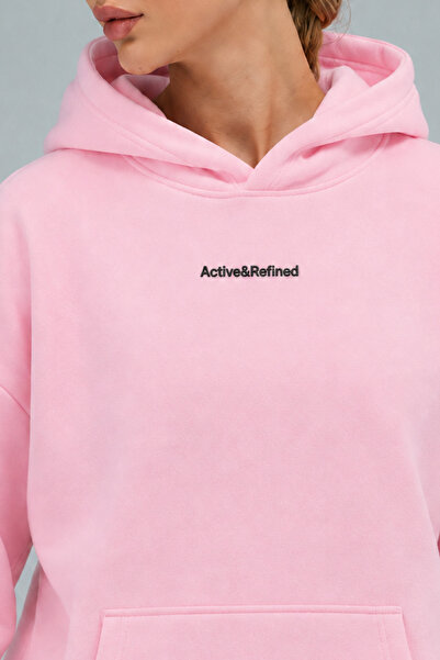 GIA - ART Women's Oversize Sweatshirt Hoodie Active & Refined 3D Printed Pink...