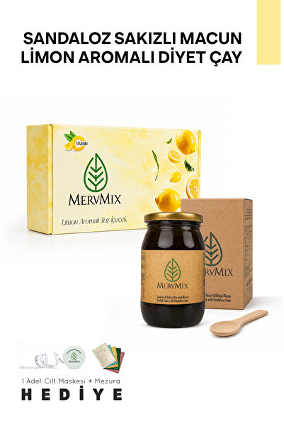 MervMix Sandaloz Sakızlı Diyet Macun & Limon Aromalı Form - Detox Çay