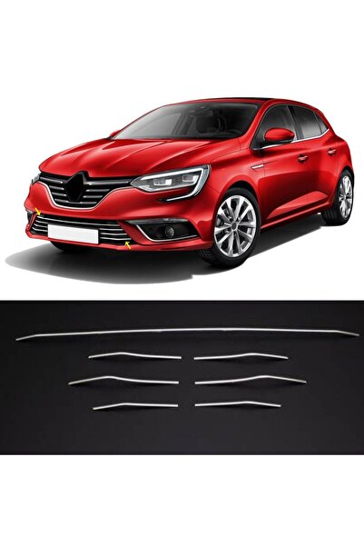 Niken Renault Megane 4 Ön Tampon Alt Çıtası Kromu Nikelajı 7 Parça