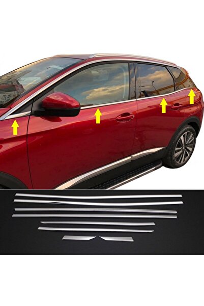 Niken Peugeot 3008 Cam Çıtası Kromu Nikelajı 2016 Sonrası 8 Parça