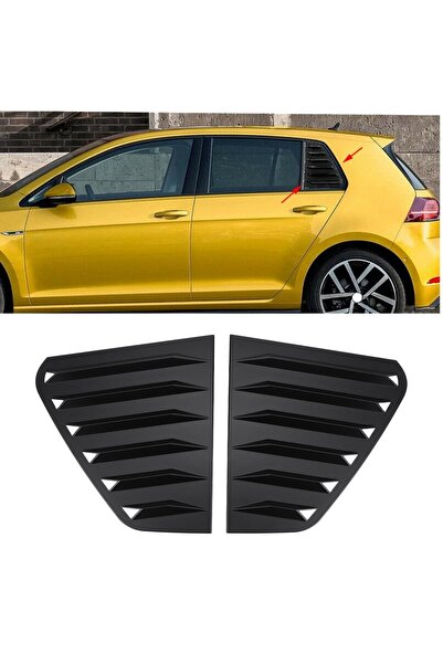 beyaztuning Volkswagen Golf 7 - 7.5 Kelebek Cam Kaplama Vizörü Parlak Siyah