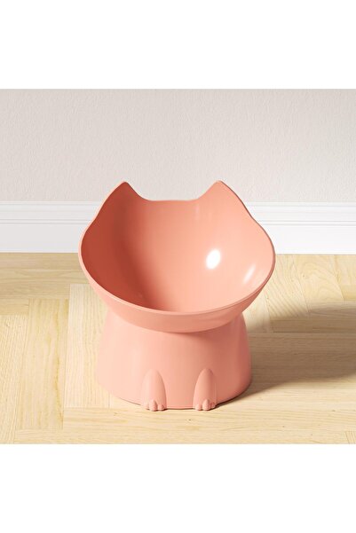 Choice4 pink Elevated Cat Bowl, Anti-Tip Plastic Raised Pet Feeding Dish with...