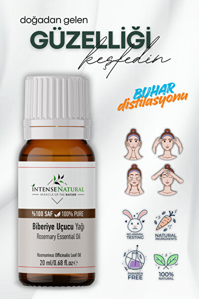 Intense Natural Biberiye Uçucu Yağı 20 ml %100 Saf Ve Doğal Rosemary Essential Oil