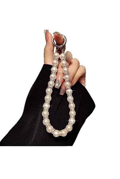 Choice Pearl Short Chain Luxury Rhinestone Pearl Phone Lanyard Hand-Held Chai...