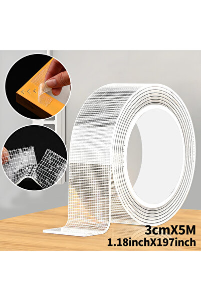 Choice1 3cmX5M 5m Nano Double-Sided Adhesive Tape - Ultra-Strong adhesion， Cl...