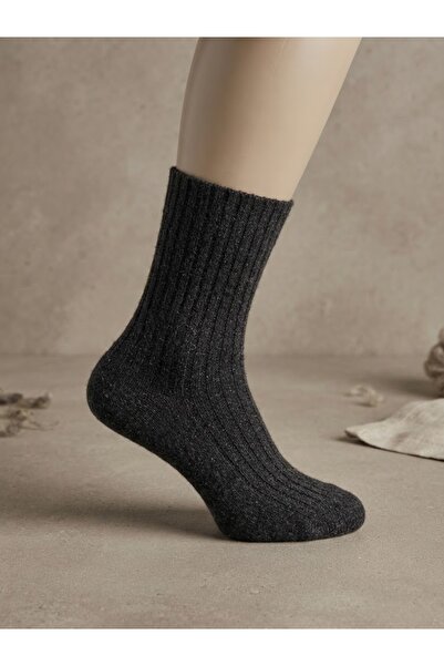 Fonem Women's Socket Seamless Wool Socks Fo 8003 Anthracite 58% Recyclable Wo...