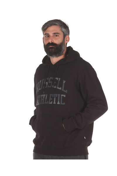 Russell Athletic Φούτερ με κουκούλα με στάμπα παραλλαγής A0-088-2-099 Μαύρο