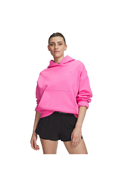 Under Armour ICON Φλις Φούτερ με Κουκούλα 6013544-637 Ροζ