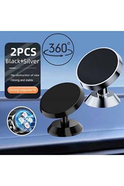 choice2 Black and Silver Magnetic Car Phone Holder Mobile Cell Phone Holder S...