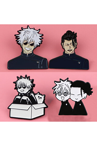Choice 4pcs-set 4pcs Creative Anime Jujutsu Brooch Cute Gojo Satoru Itadori Y...