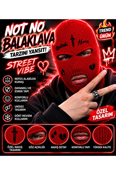 FG KONNİCHİWA Purple Red and Pink Snow Mask (Balaclava) Unisexstreet Style & ...