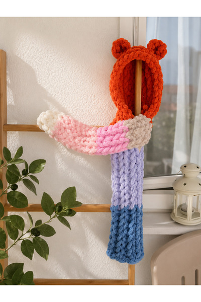Custom Baby Baby Balaklava Scarf Beanie Set Premium Design Baby Gift 0-1 Years Old
