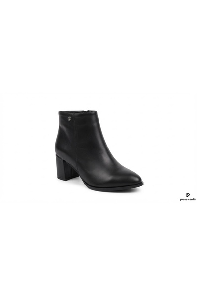 Pierre Cardin Black Half Zipper Boots Pc-54984